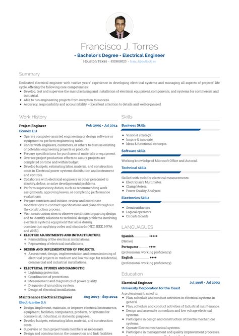 Engineer Resume Templates Prntbl Concejomunicipaldechinu Gov Co