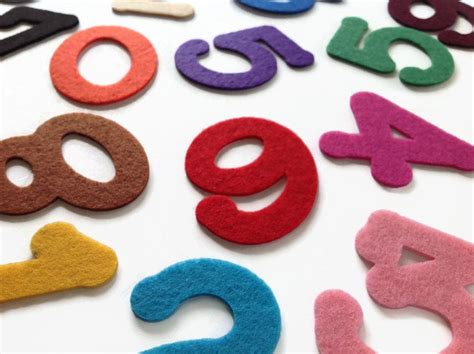 Adhesive Backed Felt Numbers Peel And Stick Die Cut Numbers Etsy