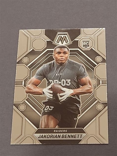 Panini Mosaic Jakorian Bennett Rc Rookie Las Vegas Raiders Ebay