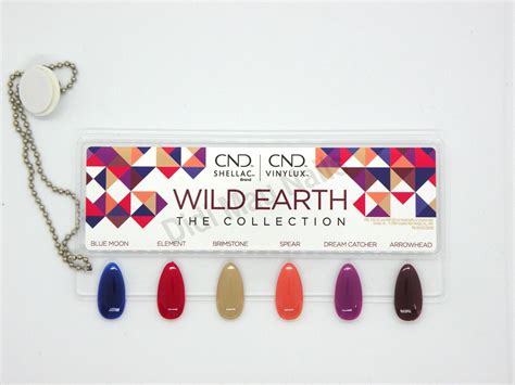 Cnd Shellac And Vinyl Wild Earth Painted Color Chart Nail Palette 6 Color Sampler Ebay