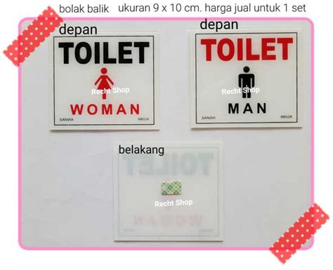 Sign Board Sign Label Acrylic Akrilik Papan Petunjuk TOILET PRIA DAN