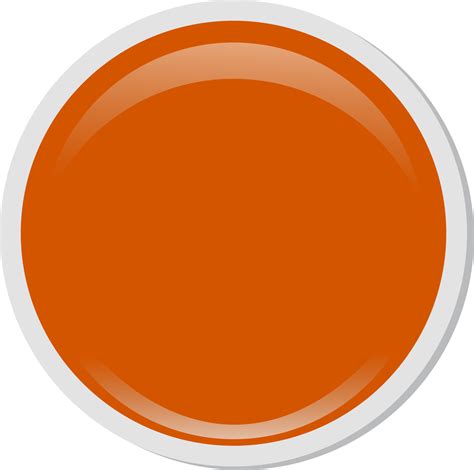 Yellow Orange Circle Round 3d Button Png Transparent