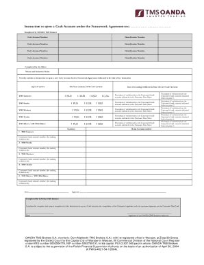 Fillable Online Information Sheet About Oanda Tms Fax Email Print