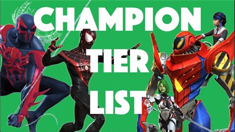 Mcoc Champion Tier List September 2021 Youtube