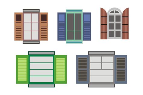 Flat Windows Set Vector Graphic By Herubintang24 · Creative Fabrica