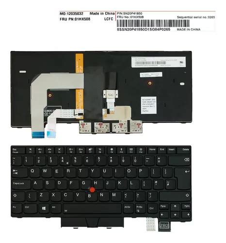 Teclado Lenovo Thinkpad T Negro Ingles Uk