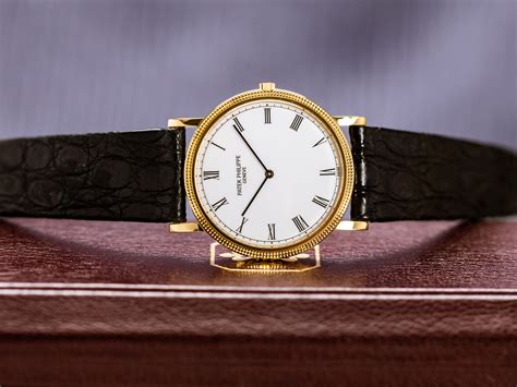 Patek Philippe Calatrava Clous De Paris Ref D K Yellow Gold Roman