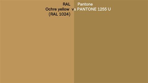 Ral Ochre Yellow Ral Vs Pantone U Side By Side Comparison