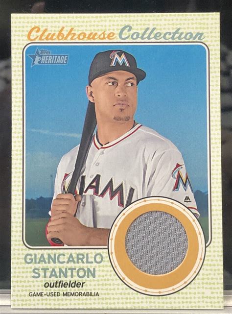 Topps Heritage Clubhouse Collection Relics Giancarlo Stanton Ccr