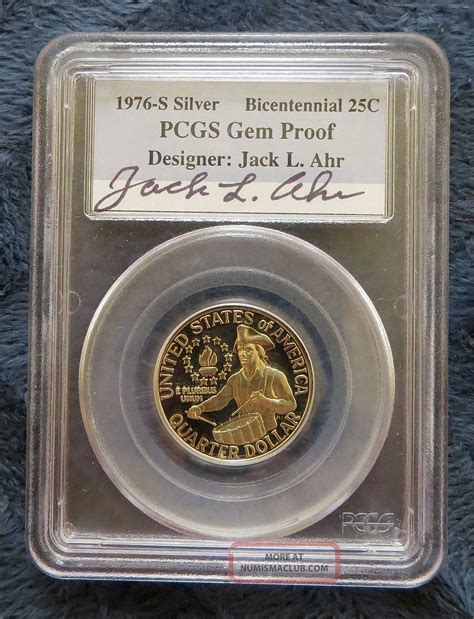 1976 S Washington Bicentennial Silver Quarter Pcgs Gem Proof Signed