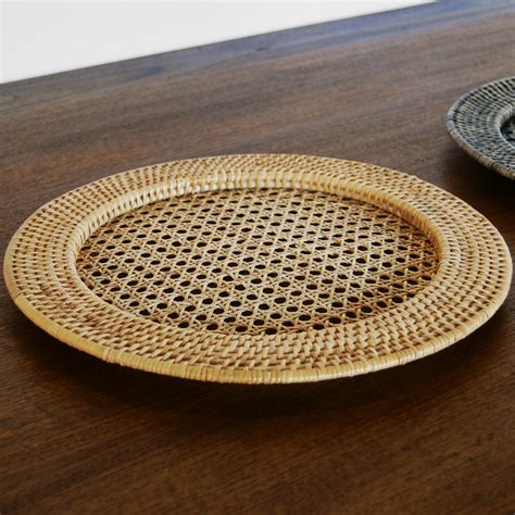 Cheap Wicker Rattan Plate Chargers Placemat Coasters For Tableware