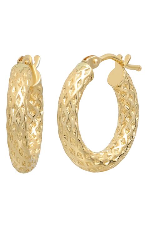 Bony Levy 14k Gold Textured Hoop Earrings Nordstrom