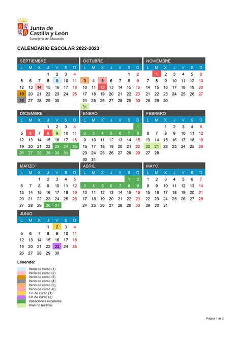 Calendario Escolar Curso 2022 2023