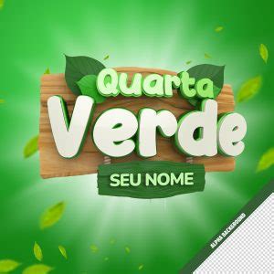 Selo 3D Quarta Verde Hortifruti Para Composição PSD download Designi