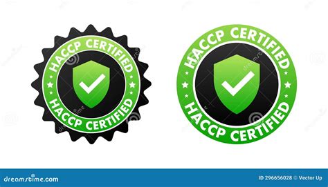 Insignias Certificadas Por Haccp Con Marca De Verificaci N Verde Para