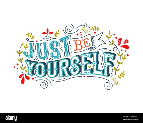 Just Be Yourself Typography Quote Poster For Positive Life Motivation