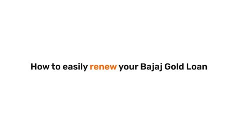 How To Easily Renew Your Bajaj Gold Loan YouTube