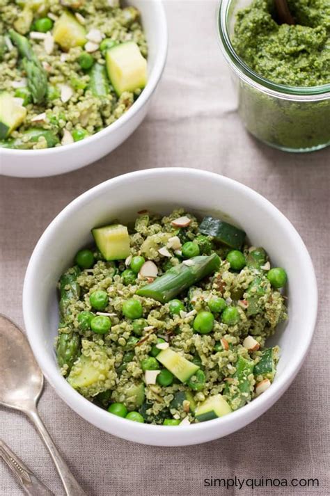 Spring Pesto Quinoa Bowls Simply Quinoa