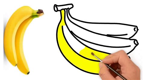 Banana Drawing For Kids How To Draw A Banana Banana Drawing Easy