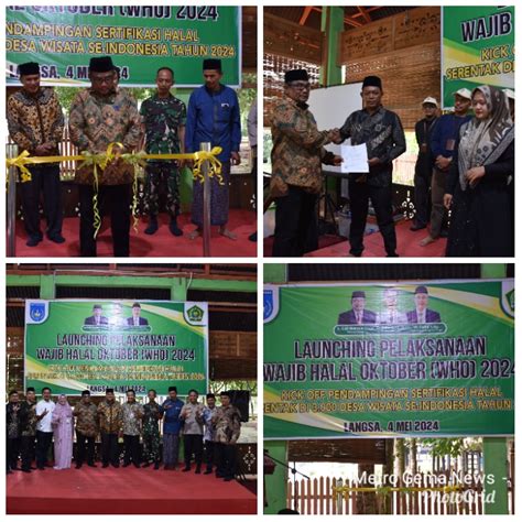 Pemko Langsa Launching Pelaksanaan Wajib Halal Untuk 3000 Desa Wisata