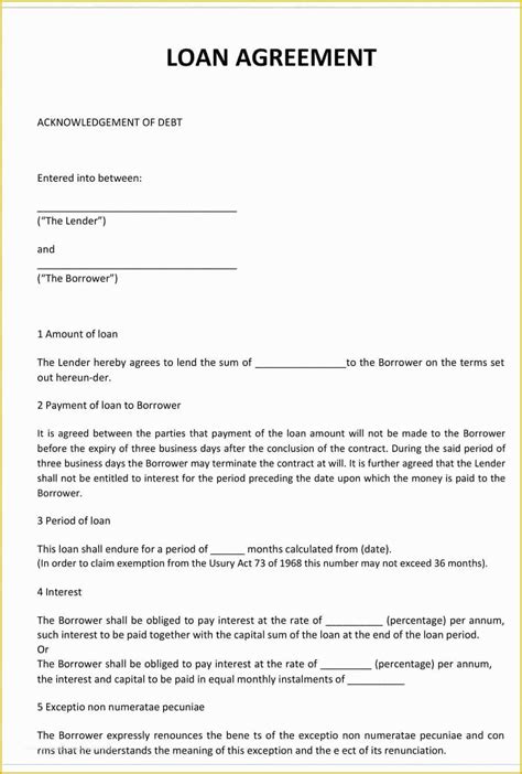 Free Printable Loan Repayment Form Printable Forms Free Online