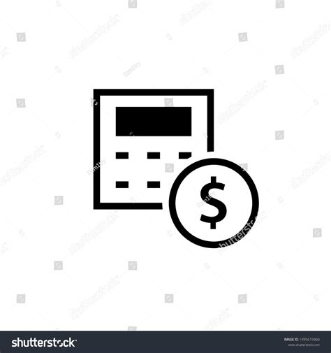 Cost Estimate Silhouette Icon Clipart Image Stock Vector Royalty Free