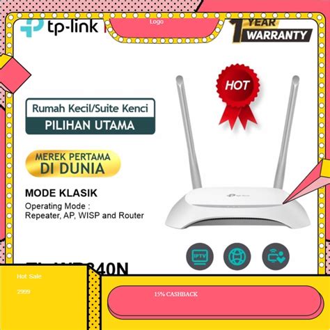 Jual Tp Link Tl Wr N Mbps Wireless N Router Mbps Wireless N