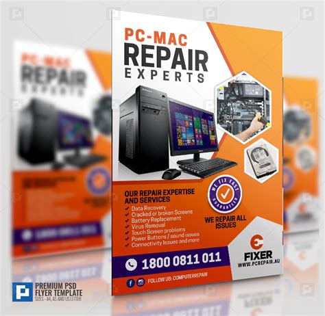 Computer Repair Services Flyer Psdpixel