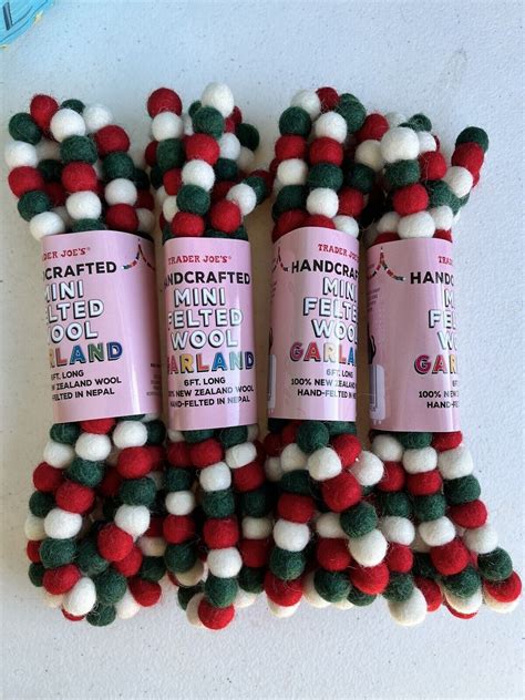 X Trader Joes Handcrafted Felted Wool Garland Ft Each New Zealand