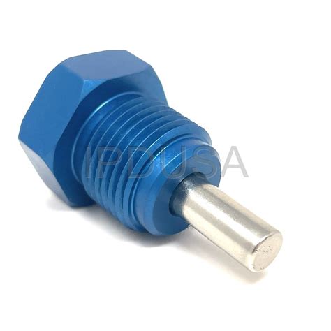 Magnetic Oil Pan Drain Plug Billet Aluminum Blue Ipd Volvo