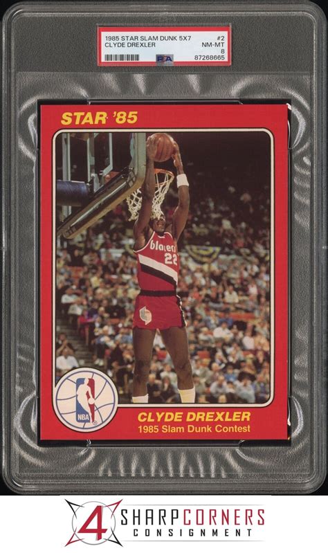 Star Slam Dunk Supers X Clyde Drexler Rc Hof Pop Psa