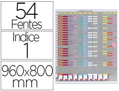 HYPERBURO KIT PLANNING NOBO ANNUEL 12 BANDES 54 FENTES INDICE 2 1000