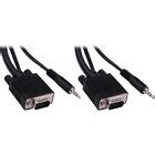 Pearstone 1 5 Standard VGA Male To Male Cable With 3 5mm Stereo Audio