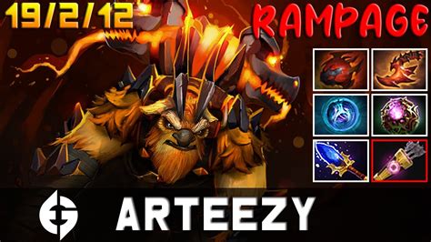 Arteezy Earthshaker RAMPAGE New Patch 7 32c Dota 2 Pro MMR Gameplay