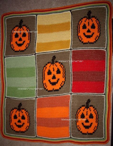 CROCHETED FALL PUMPKIN BLANKET Https Facebook