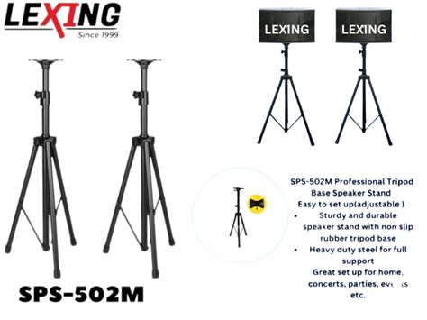 Lexing Sps M Professional Tripod Base Speaker Stand Lexing