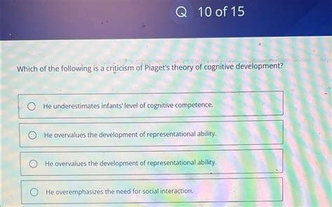 Solved 10 ﻿of 15Which of the following is a criticism of | Chegg.com