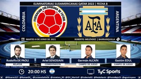 AHORA TyC Sports EN VIVO Argentina Vs Colombia EN VIVO ONLINE GRATIS