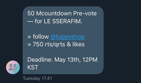 Le Sserafim Voting Team On Twitter Mcountdownpre Vote For Le