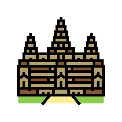 angkor wat color icon vector illustration 10187104 Vector Art at Vecteezy