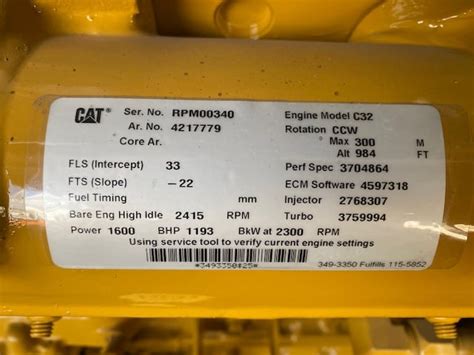 New Surplus Caterpillar C32 1600hp Diesel Marine Engine Item 18466 Depco Power Systems