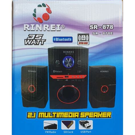 Jual Speaker Aktif RINREI SR 878 USB Port Bluetooth Aux FM Radio