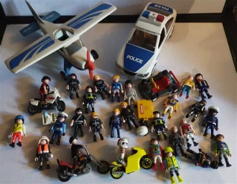 Playmobil Gros Lot Police Pompier Personnages V Hicules Divers