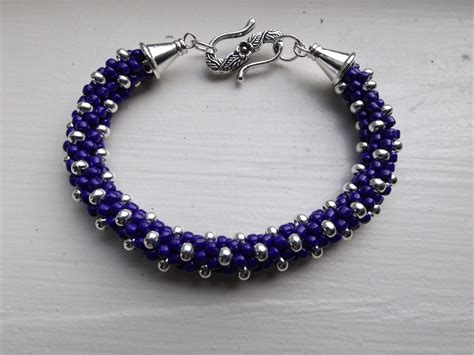 Kumihimo Bracelet Using Size 6 And 8 Seed Beads It Gives A Fun