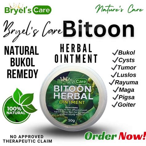 Bryels Care Natural Bitoon Herbal Ointment 50g10g Remedies For Goiter