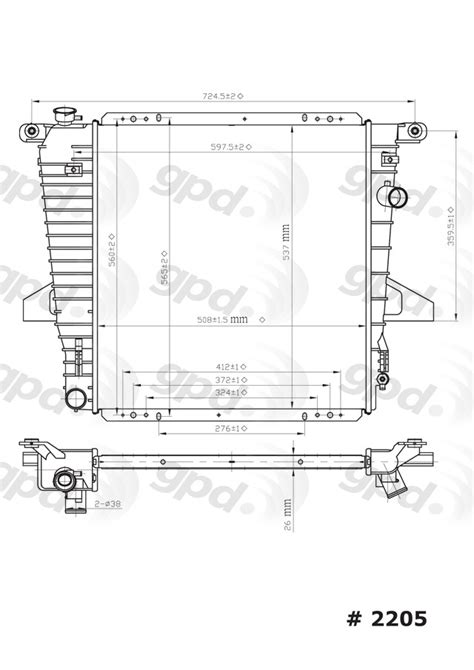 Radiador Para Ford Explorer 1995 1996 1997 1998 1999 2000 Marca GLOBAL