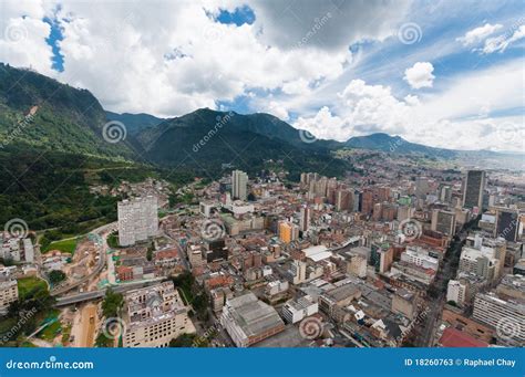 View Of Downtown Bogota In Colombia From Above Stock Image Image Of