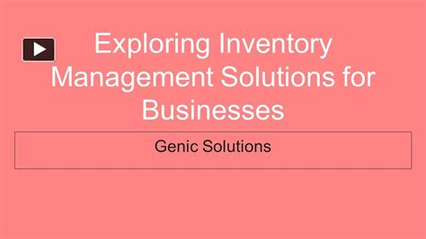 Ppt Inventory Management Solutions Powerpoint Presentation Free To