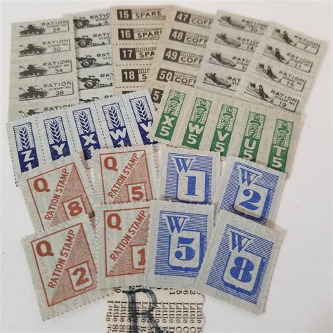 48 WWII era ration stamps sample pack 10 different coupons | Etsy