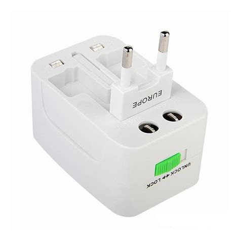 Adaptador Corriente Viajero Universal Europa Cargador Forro